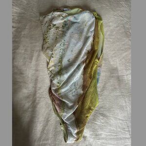 Zara Draped Tulle Bodysuit